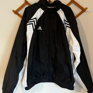 Adults XL Adidas Monochrome Chevron Jacket Windbreaker